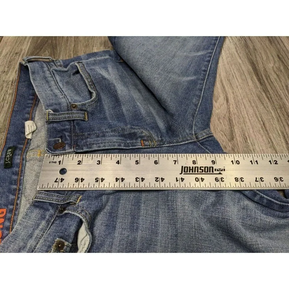 J. Crew Womens Size 29 Pockets Hipslung Whiskered‎ Denim Blue Jeans Capris